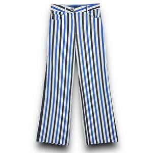 Zara High Waist Striped Pants Wide Leg Lightweight Knit Hippie Boho Size Small